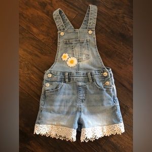 Wonder nation girls 3T sun flower overalls